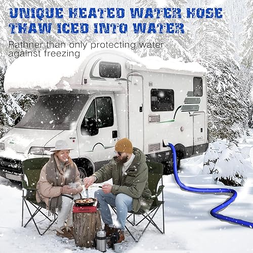 Miniatura 7 de Manguera de agua calentada de 30 pies y 15 pies para caravana, manguera de agua para caravana, manguera de agua calentada anticongelante a -45 ,
