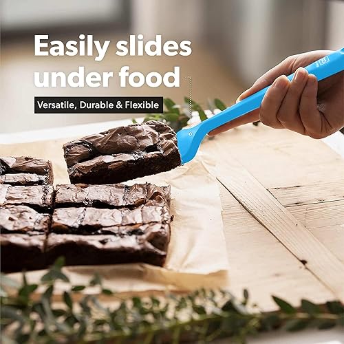 Miniatura 7 de DI ORO - Juego de espátulas de silicona para utensilios de cocina antiadherentes, utensilios de cocina para voltear huevos y panqueques, resistentes