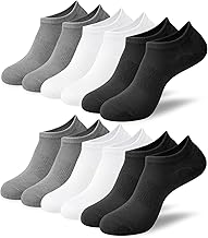 Niofind Sneaker Socks Women Men Bamboo No Show Non-Slip Short Socks with Silicone Unisex Invisible Ankle Socks Deep Cut Summer Sneaker Socks 6 Pairs, 6 pairs (2 black + 2 grey + 2 white)