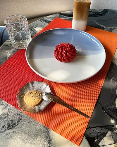 Miniatura 3 de Juego de 6 manteles individuales de PVC resistentes al calor, manteles individuales lavables de doble cara, fáciles de limpiar, adecuados para mesa