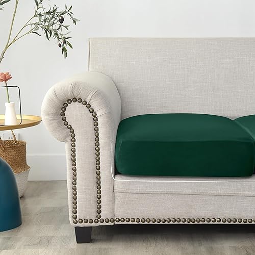 Miniatura 6 de Funda de cojín elástica de terciopelo suave, funda de cojín de felpa de terciopelo suave, funda de sofá, protector de muebles con parte inferior