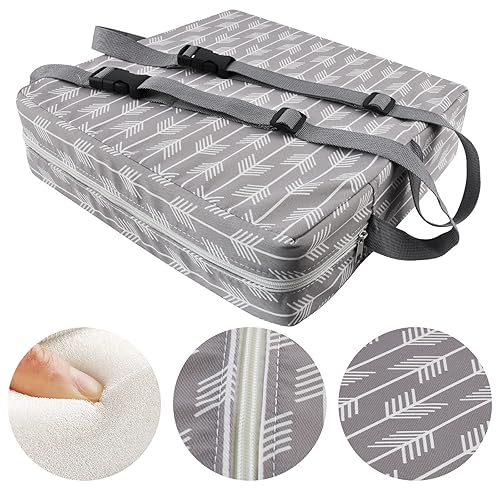 Miniatura 62 de Cojín elevador Sunmall para silla, portátil, desmontable, ajustable, para sillas de bebés o niños, cojín grueso elevador para niños o bebés, lavable