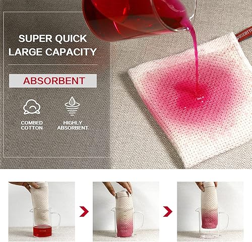 Miniatura 2 de BALCONY & FALCON Toalla de cocina con tejido de gofre, trapos de cocina ideales para el hogar, cocina, limpieza, pañuelo, 13 x 28 pulgadas, juego de