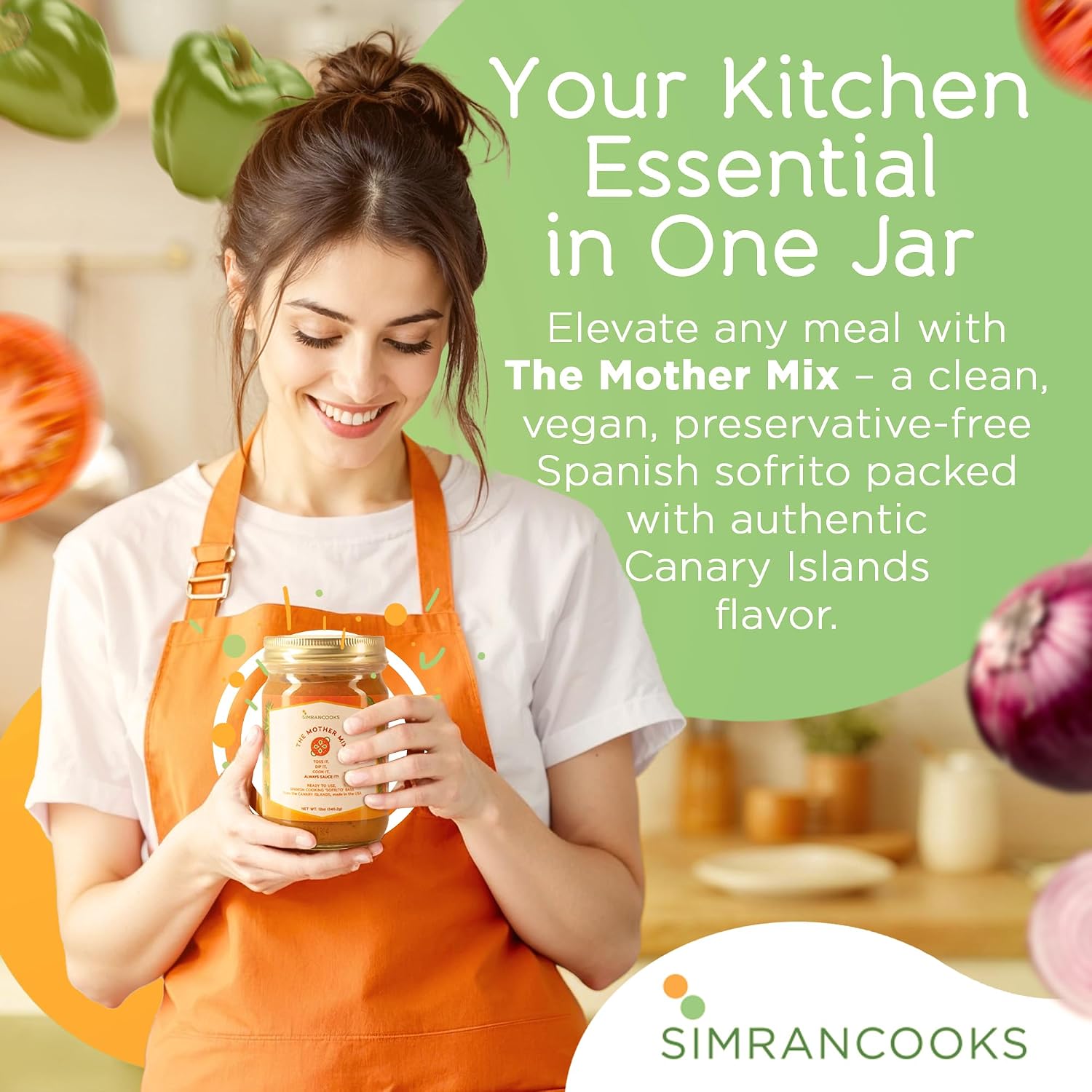 Simrancooks The Red Drizzler, Red Bell Pepper-Based Hot Sauce & The Mother Mix, Spanish Sofrito Cooking Base, Ready to Eat Vegetable Base, Authentic from Canary Islands Spain, 12oz - Made in USA image 4