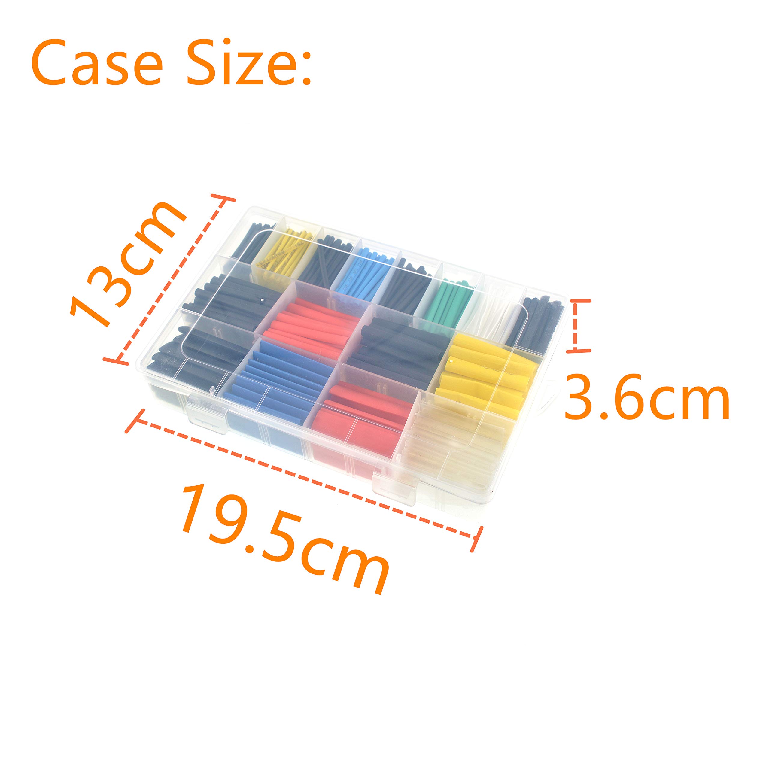 580 Piezas Tubo Termorretráctil 2:1 6 Colores 11 Tamaños Juego De Tubos Conjunto Combinado De Envoltura De Cables Para Hogar Coche Bricolaje Seguro
