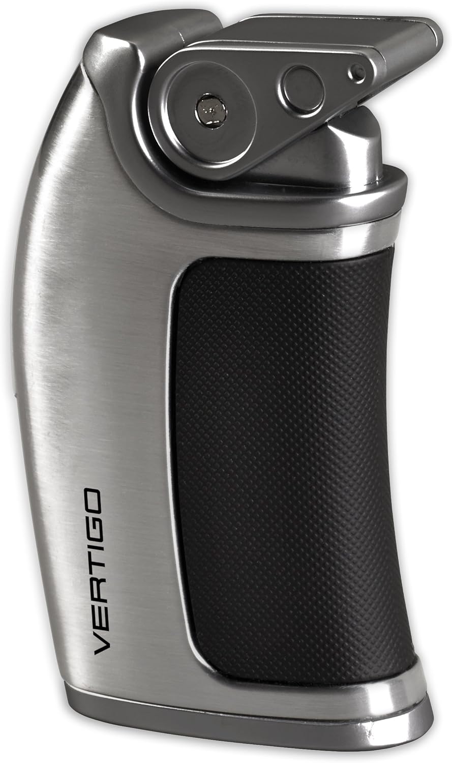 Vertigo Curve Single Torch Lighter - Brushed Chrome