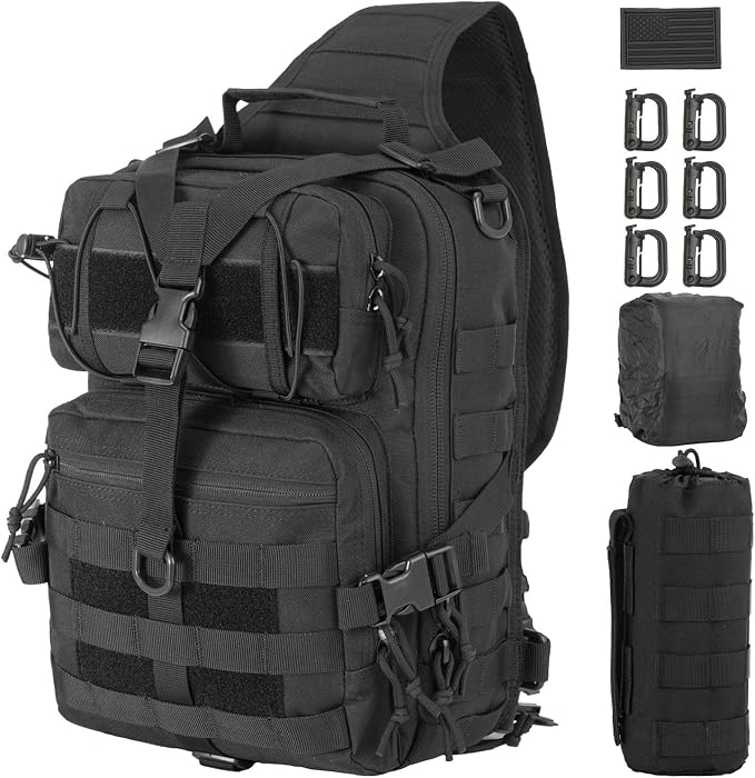 Amazon.com: GZ XINXING - Mochila militar de hombro con arnés táctico Bolsas  de rango de asalto de EDC, Negro : Deportes y Actividades al Aire Libre