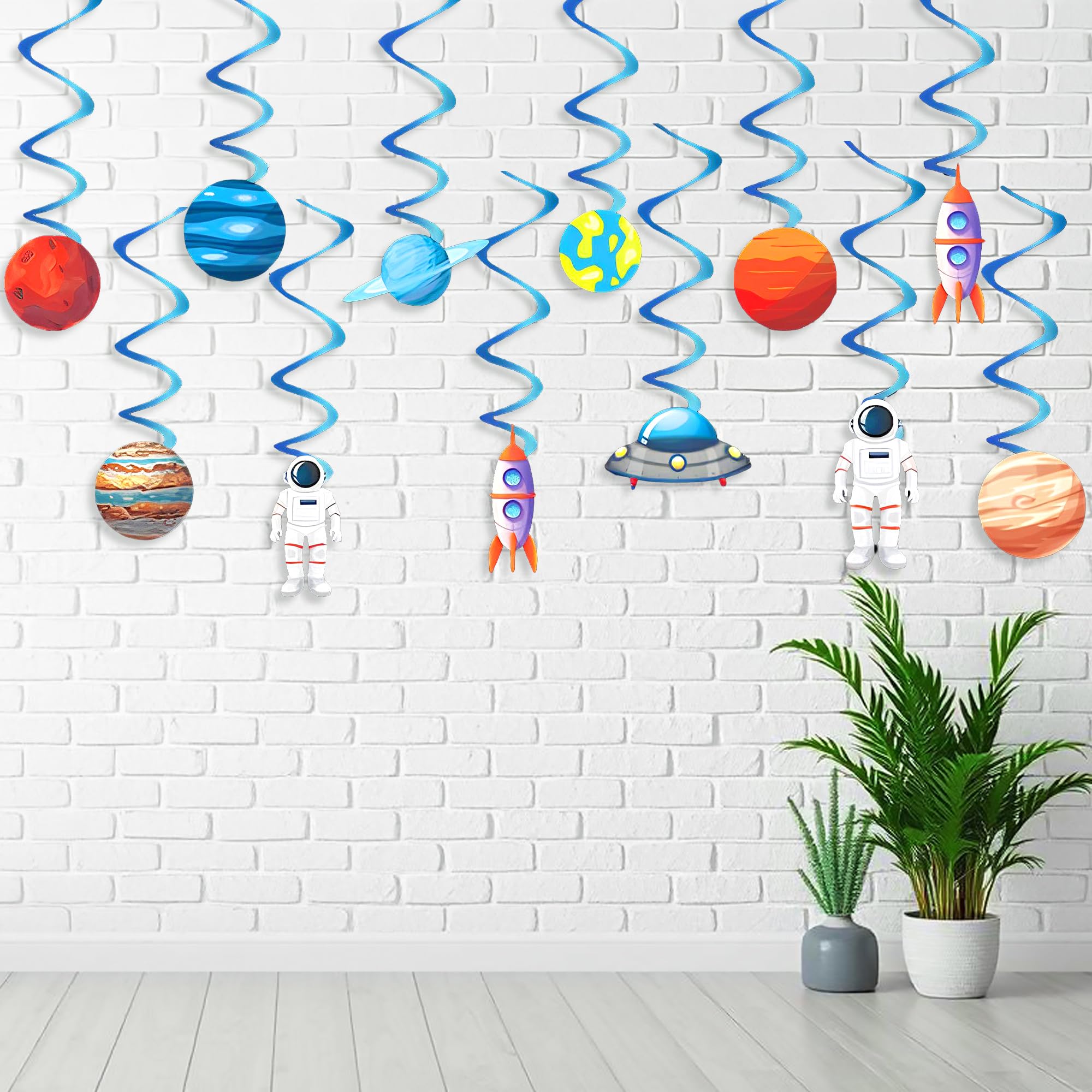 Party Propz Space Theme Birthday Decoration Kit–12 Pcs Space Theme Cutouts wi...