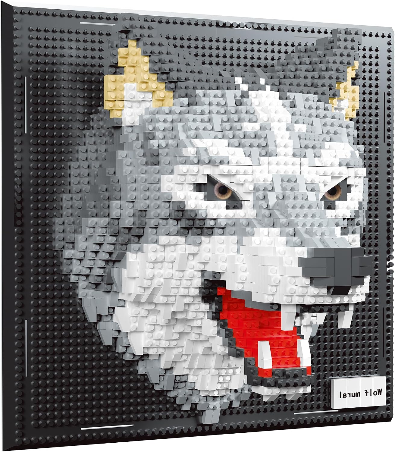 Wolf Animal 3D Wall Art Micro Mini Building Blocks Set for Adults, Micro Bricks Forest Building Set, Home Wall Decor or Desk Display