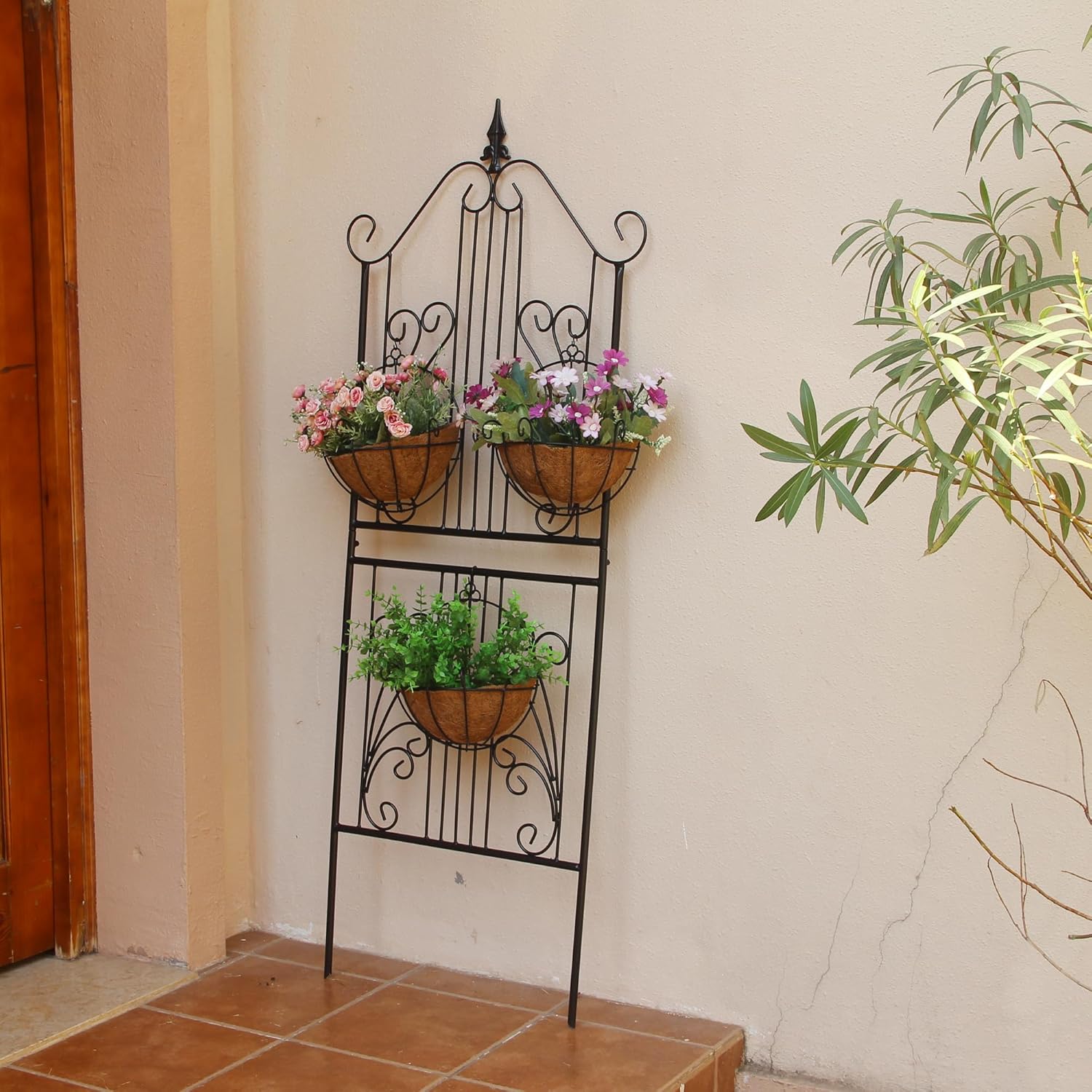 1 Pack Trellis for Climbing Plants Outdoor 59" H x 22" W Rustproof Sturdy Garden Trellis Climbing Plant Support Structure for Climbing Cucumber Tomato Rose Vegetable Flower Plant Trellises