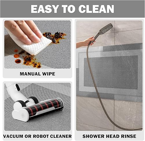 Miniatura 7 de Alfombra de baño larga antideslizante con parte trasera de goma, ultra fina, para debajo de la puerta, de secado rápido, súper absorbente, lavable,