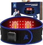 BOB AND BRAD ThermoRed Massager de ceinture de chauffage pour le bas dos support, sans fil Wearable près de la chaleur infrarouge & Enveloppe arrière lombaire rouge avec vibration réglable, cadeau pour la famille