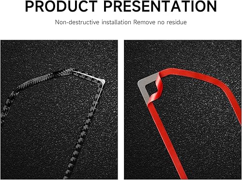 Miniatura 4 de 4 piezas de cubierta de fibra de carbono para interruptor de elevación de ventana de automóvil, compatible con Ford F150 2015 2016 2017 2018 2019