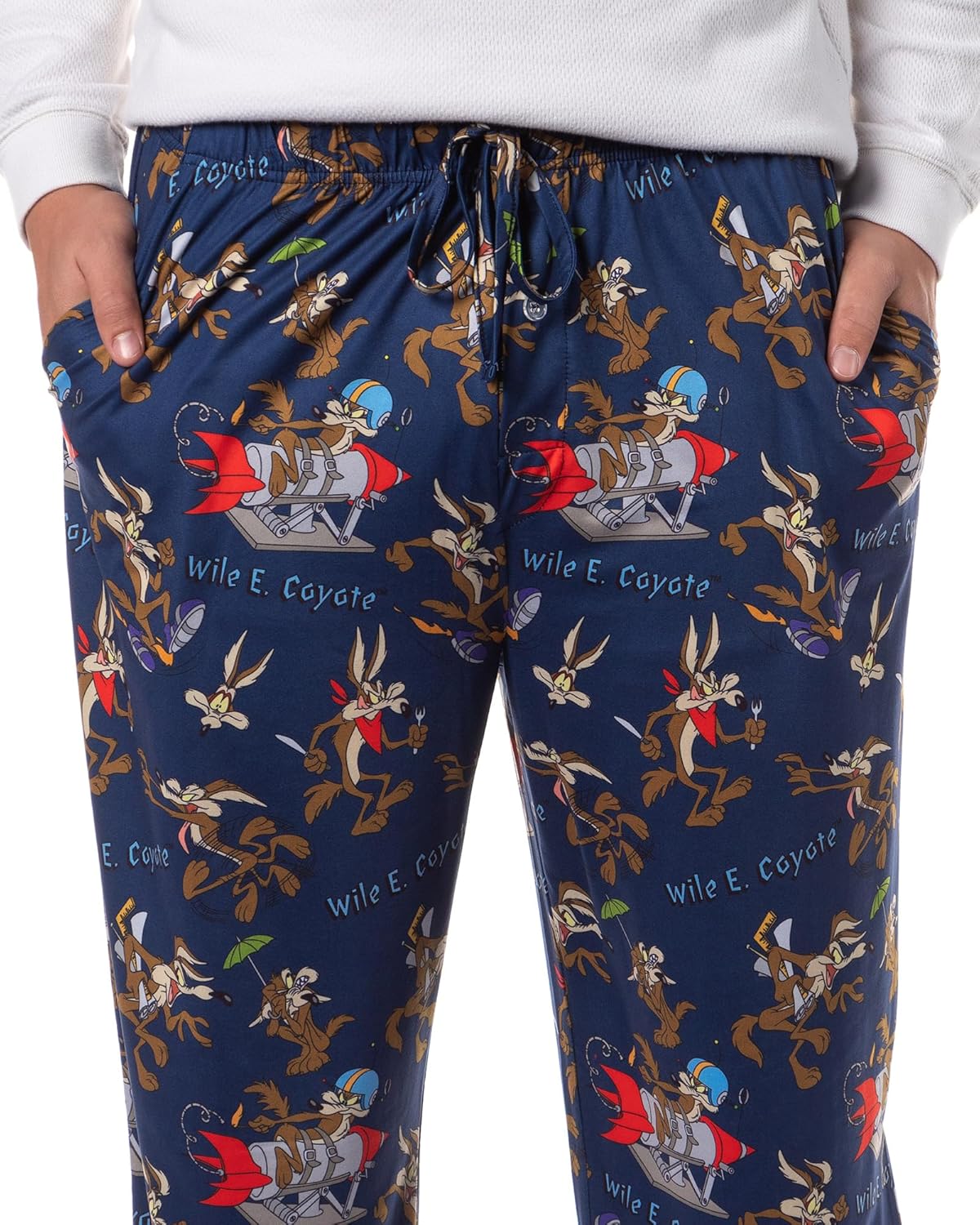 Looney Tunes Men's Wile E. Coyote Tossed Print Sleep Pajama Pants For Adults - Image 3