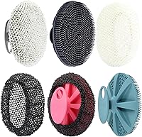 Vista 12 de INNERNEED - Cepillo de ducha de silicona suave de grado alimenticio para el cuerpo, cepillo de limpieza manual portátil, exfoliante suave y hace Gris