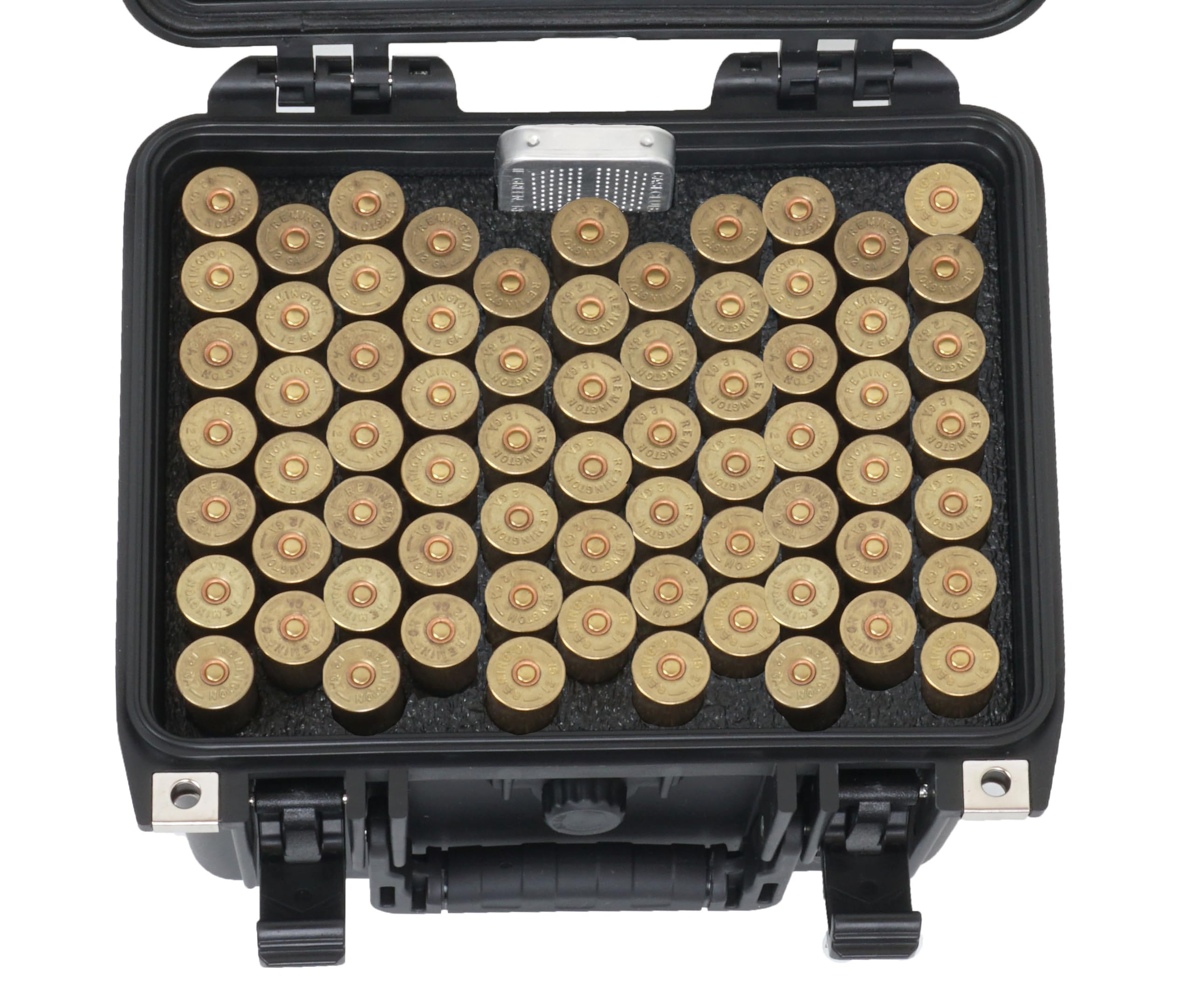 Case Club x70 12g Shotgun Shell Long Term Storage Case - Waterproof Ammo Case Includes Silica Gel Dessicant