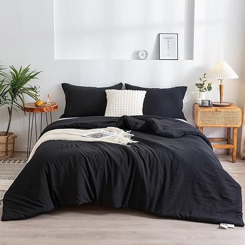 Miniatura 67 de COTTEBED - Juegos de edredón naranja Queen en oferta Prime, ropa de cama ligera lavada suave para todas las estaciones, edredones alternativos al