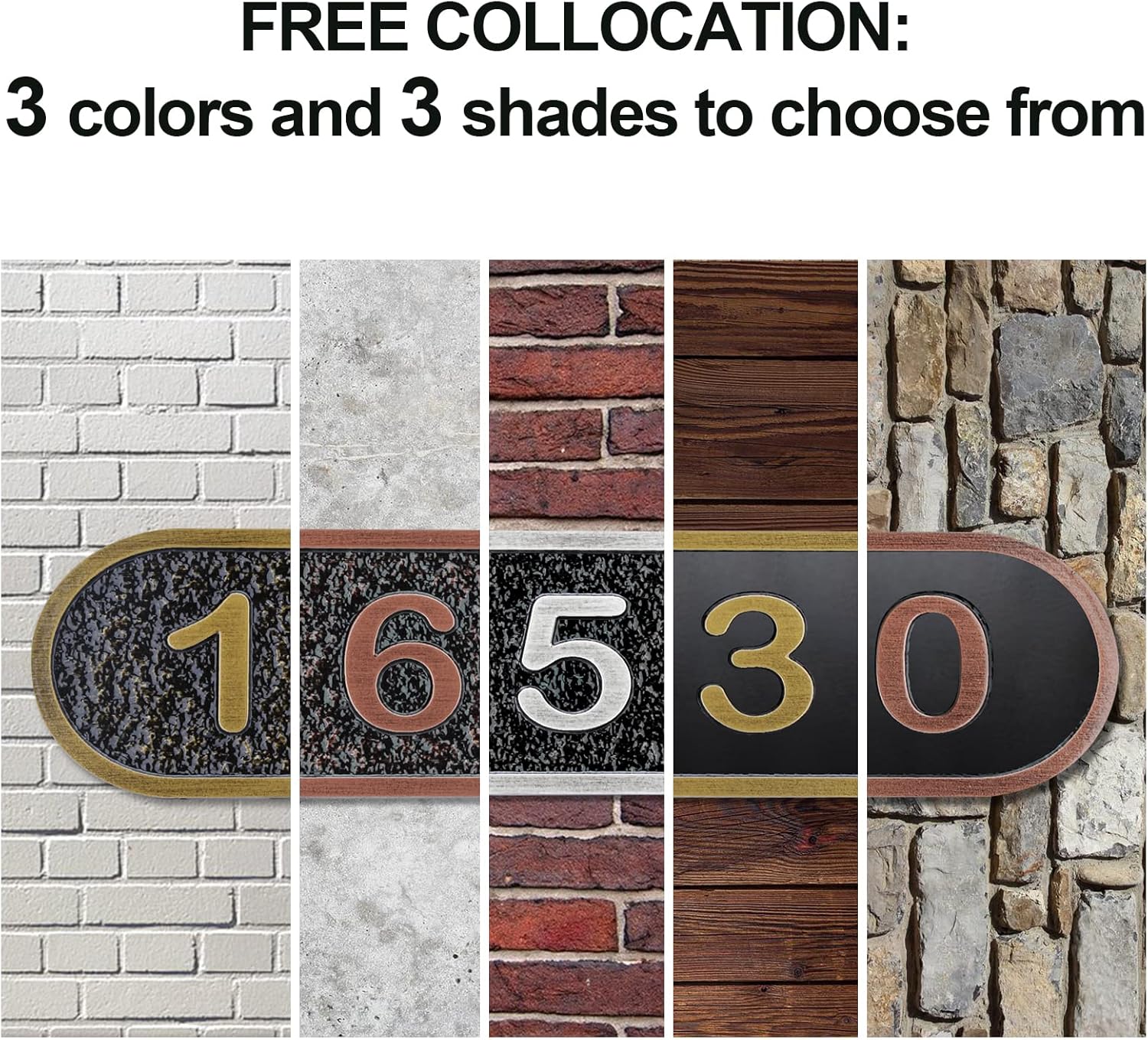 Personalized House Number Plaque Custom Address Plaques for Outside Address Signs for House/Street/Driveway/Mailbox, Classic Vintage Housewarming Gift