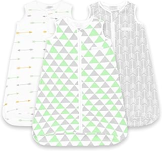 Baby Sleeping Bag Sack – Infant Sleeping Bags 0-6 Months – 3 Pack - Cotton Wearable Blanket Baby Sleep Bag – Unisex Zip Up...