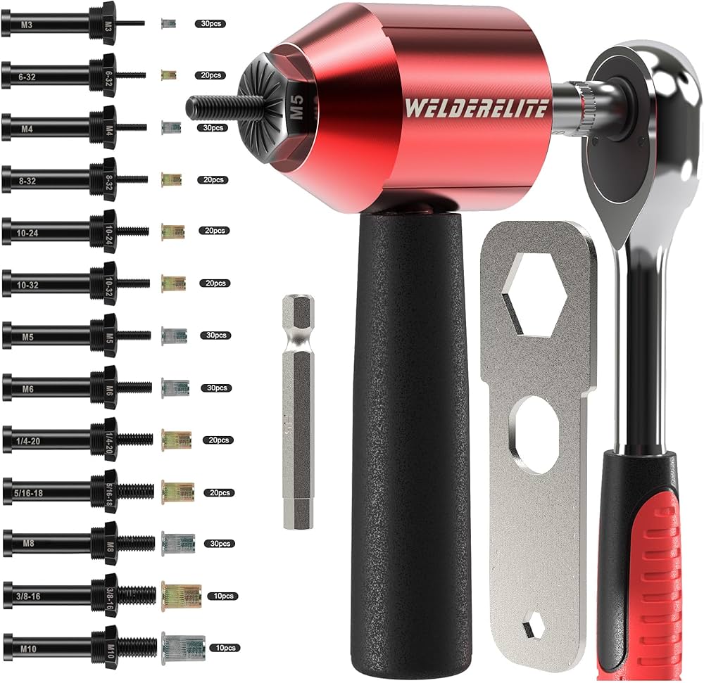 Amazon.com: WelderElite Rivet Nut Drill Adaptor Tool Kit Contains