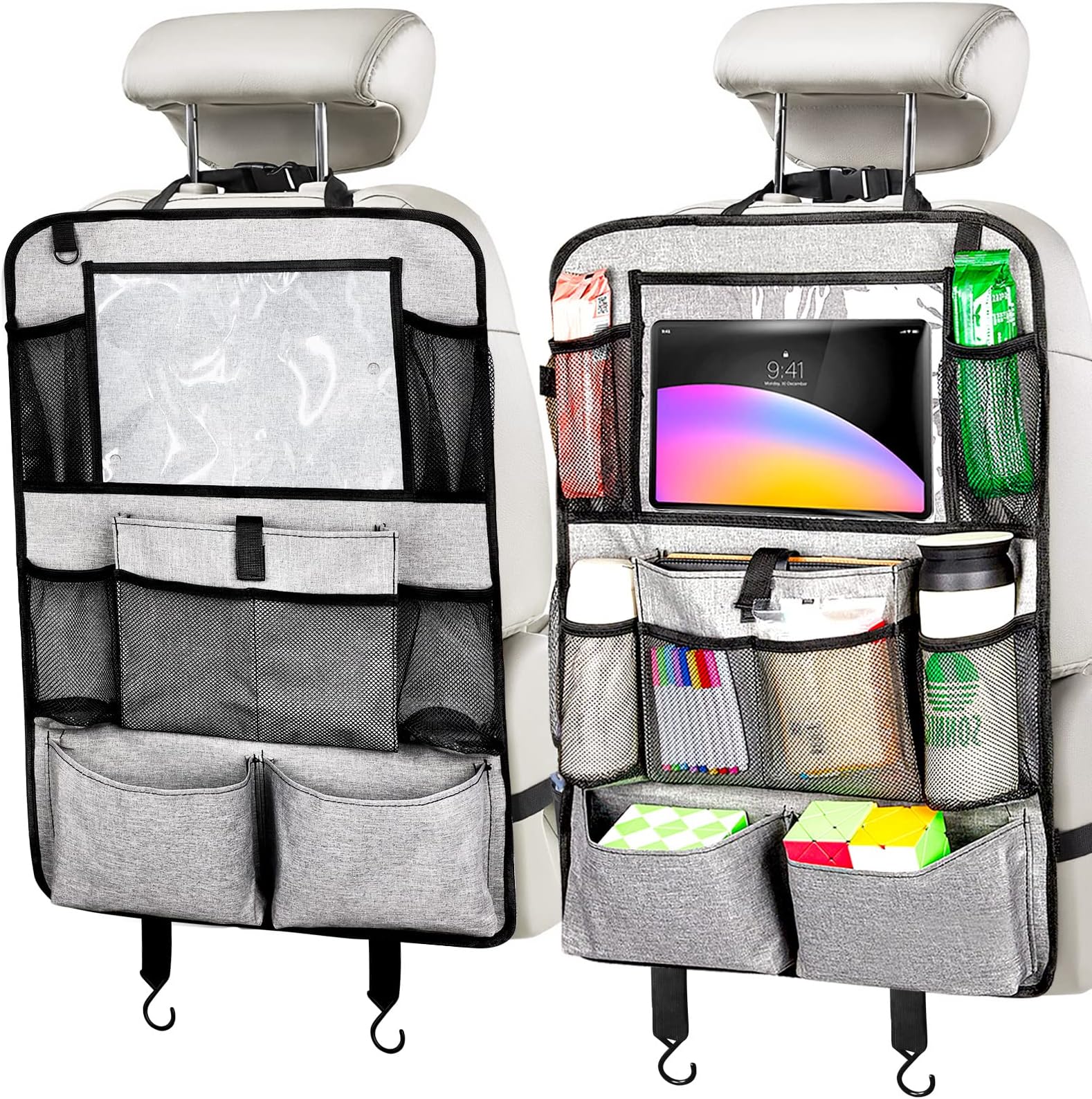 Sarmeley Car Seat Organiser, 2 Pack Car Seat Protector, Car Organiser