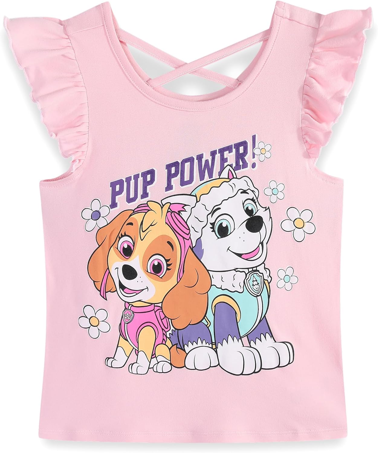 Paw Patrol Nickelodeon Girls Mix and Match 5 Piece Outfit Set with Tops, Leggings, Shorts & Scrunchie for Toddler and Big Kid - Image 3