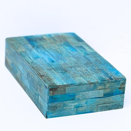 Miniatura 5 de collectiblesBuy Caja de almacenamiento decorativa hecha a mano con incrustaciones de hueso, organizador de joyas para decoración del hogar