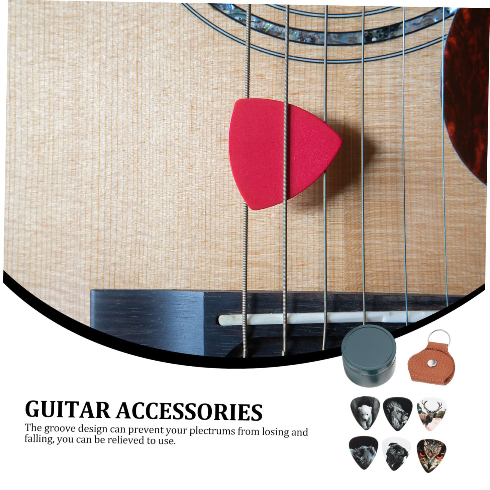 Abaodam 4sets Plettri Per Chitarra Celluloide Con Scatola e Sacchetto Accessori Per Chitarra Elettrica e Acustica Plettri Leggeri e Resistenti Per Musicisti Principianti e Professionisti