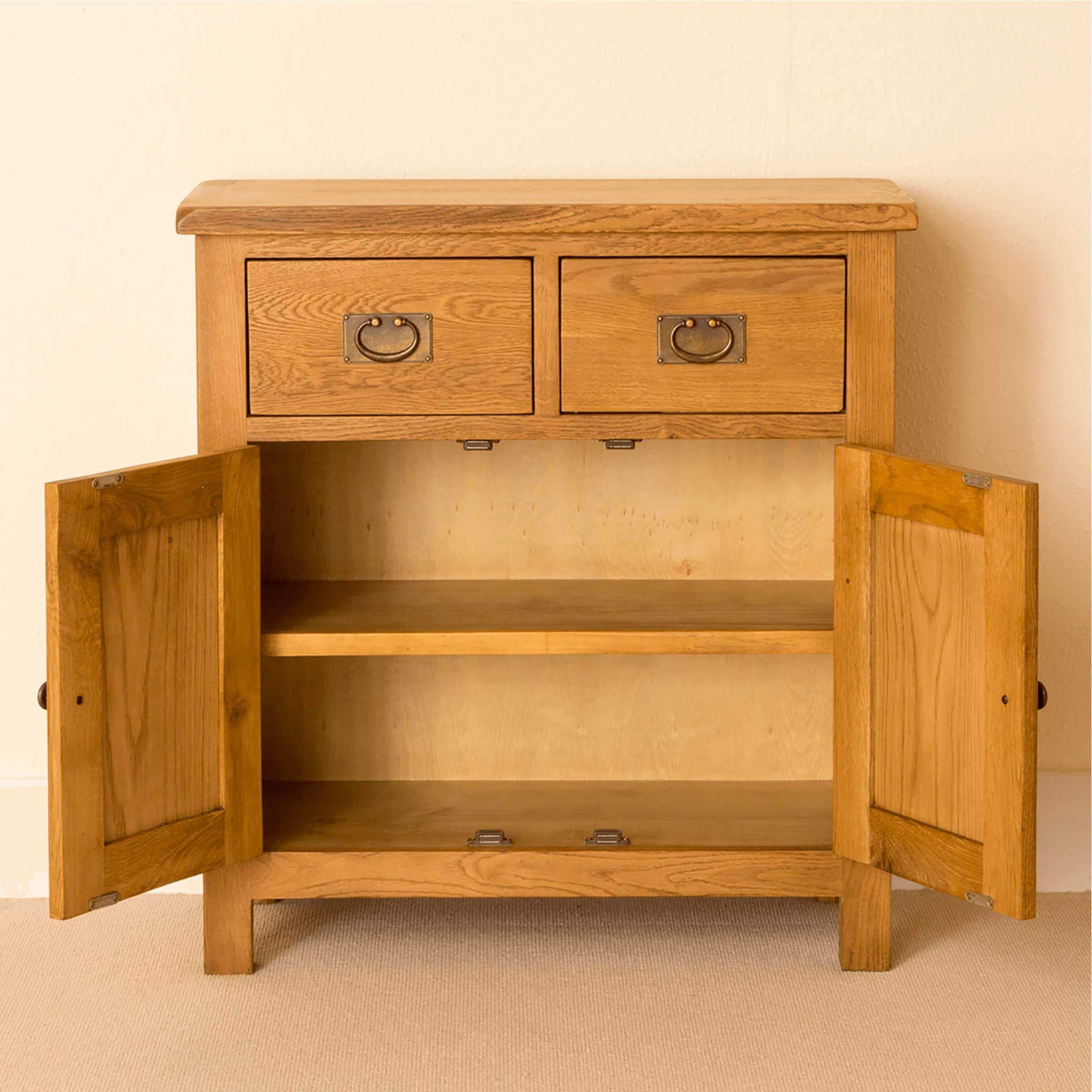 Buy Lanner Oak Mini Sideboard Traditional Rustic Waxed Small
