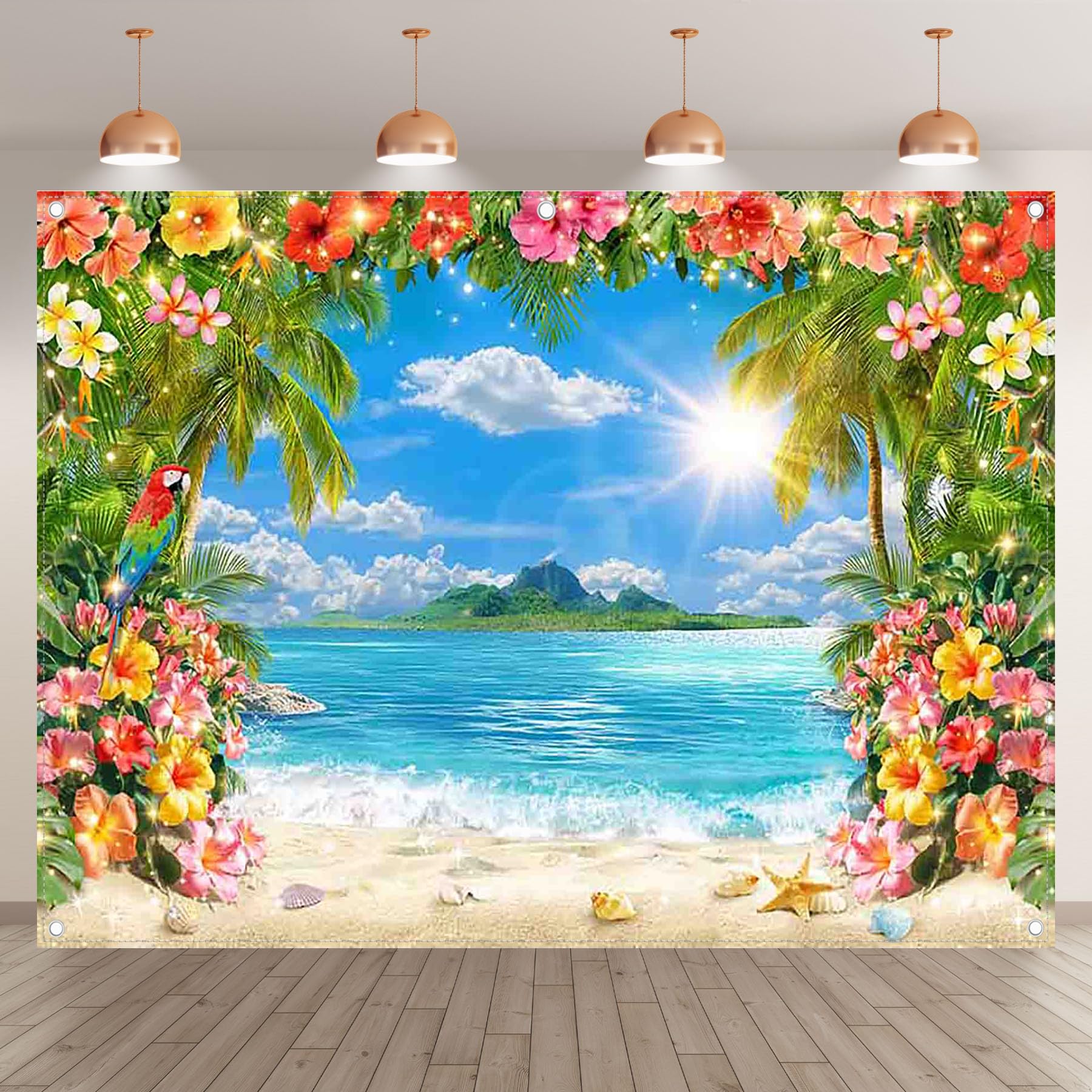 Fondale Autunnale In Stile Bohémien 2,15x1,5m – Fiori Di Canna E Zucche, Beige, Per Matrimoni E Compleanni - 2