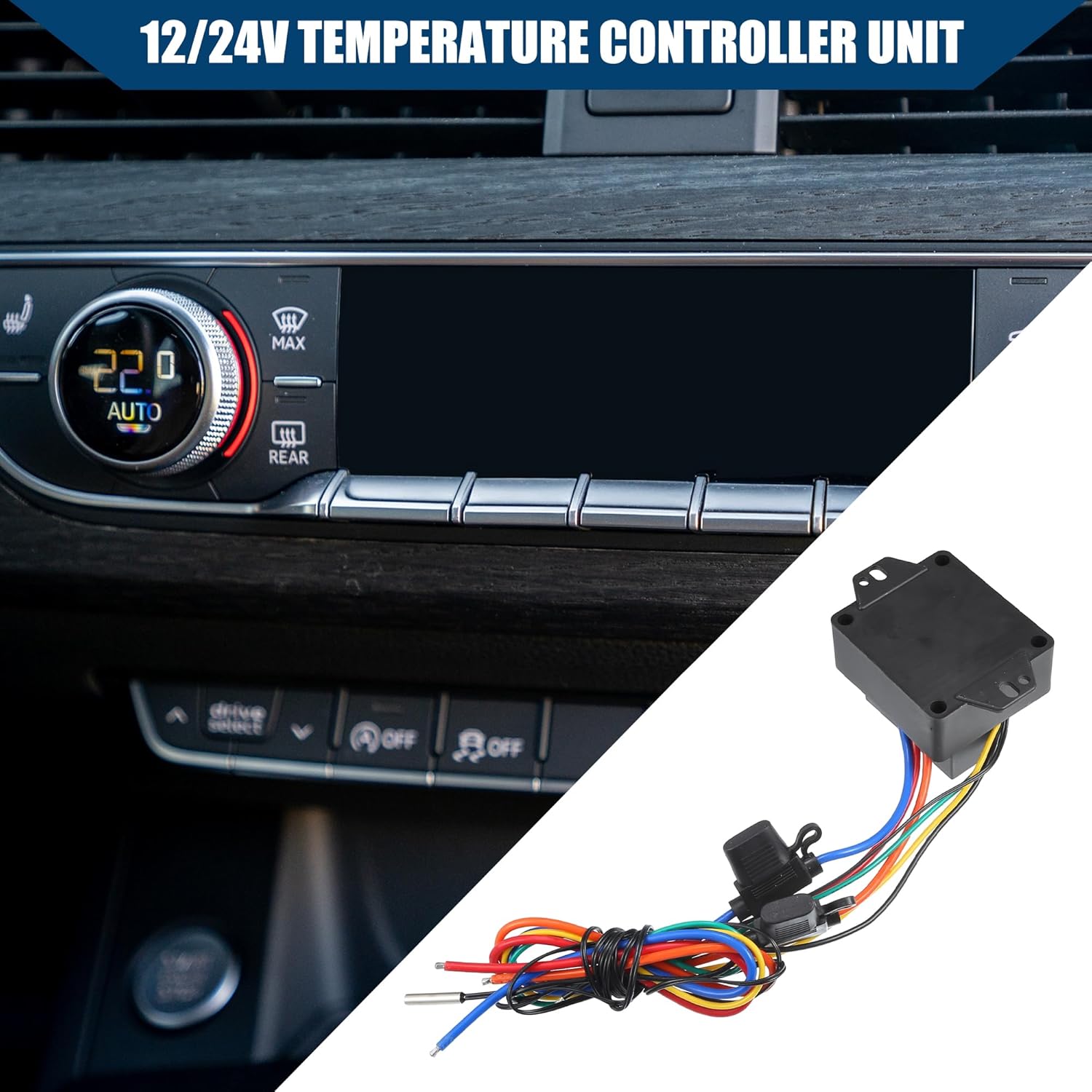 Digital Radiator Fans Controller Swith /12V and 24V /Adjustable/Digital Electric Thermatic Fan Switch Kit/ 1 Pcs (Part #0444)