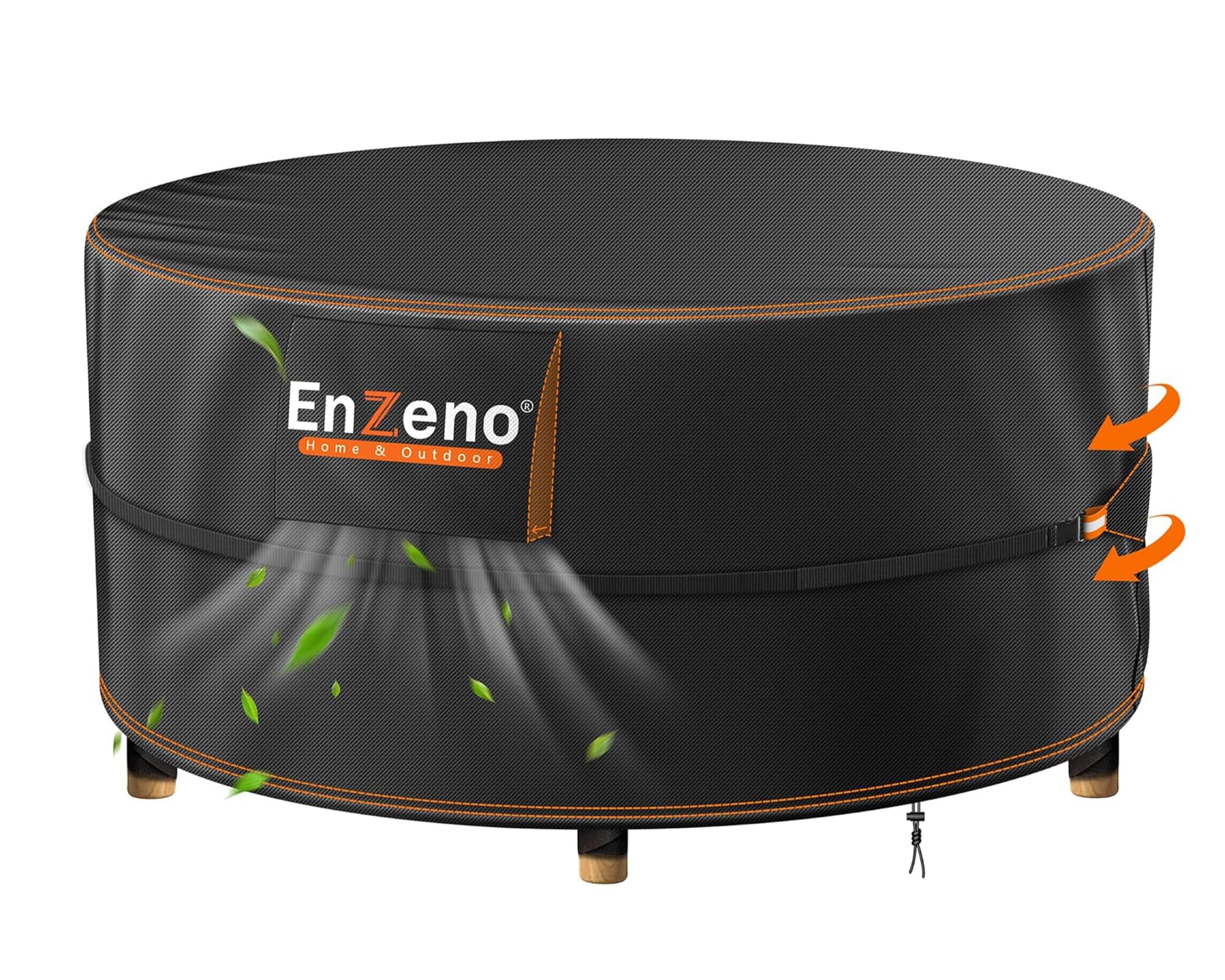 Garden Furniture Cover Round Waterproof, Garden Table Cover with Air Vent, Round Patio Table Cover 420D Oxford Cloth Patio Outdoor Circular Table Cover Windproof Anti-UV, RipProof(190x80cm)