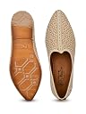 BIGBOON Men's Ethnic Designer Nagra Shoes (Off_White, UK Footwear Size System, Adult, Men, Numeric, Medium, 9) gallery image