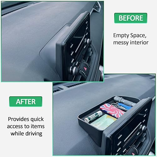 Miniatura 4 de TOPINSTALL Bandeja de consola central para tablero y bandeja central negra compatible con RAV4 2024 2023 2022 2021 2020 2019, bandeja de