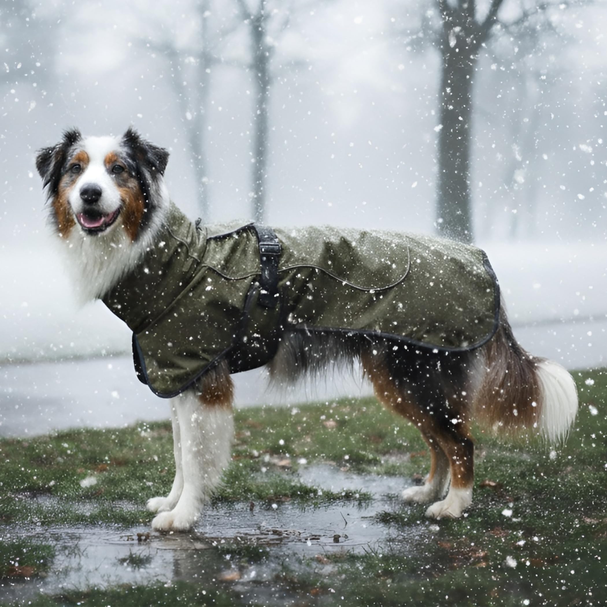 DOGOPAL Cappotto Cane Impermeabile - Giacca Antivento Riflettente con Fodera Calda, Cappottino Traspirante per Freddo Inverno, Adatto a Taglia Piccola, Media e Grande (40)