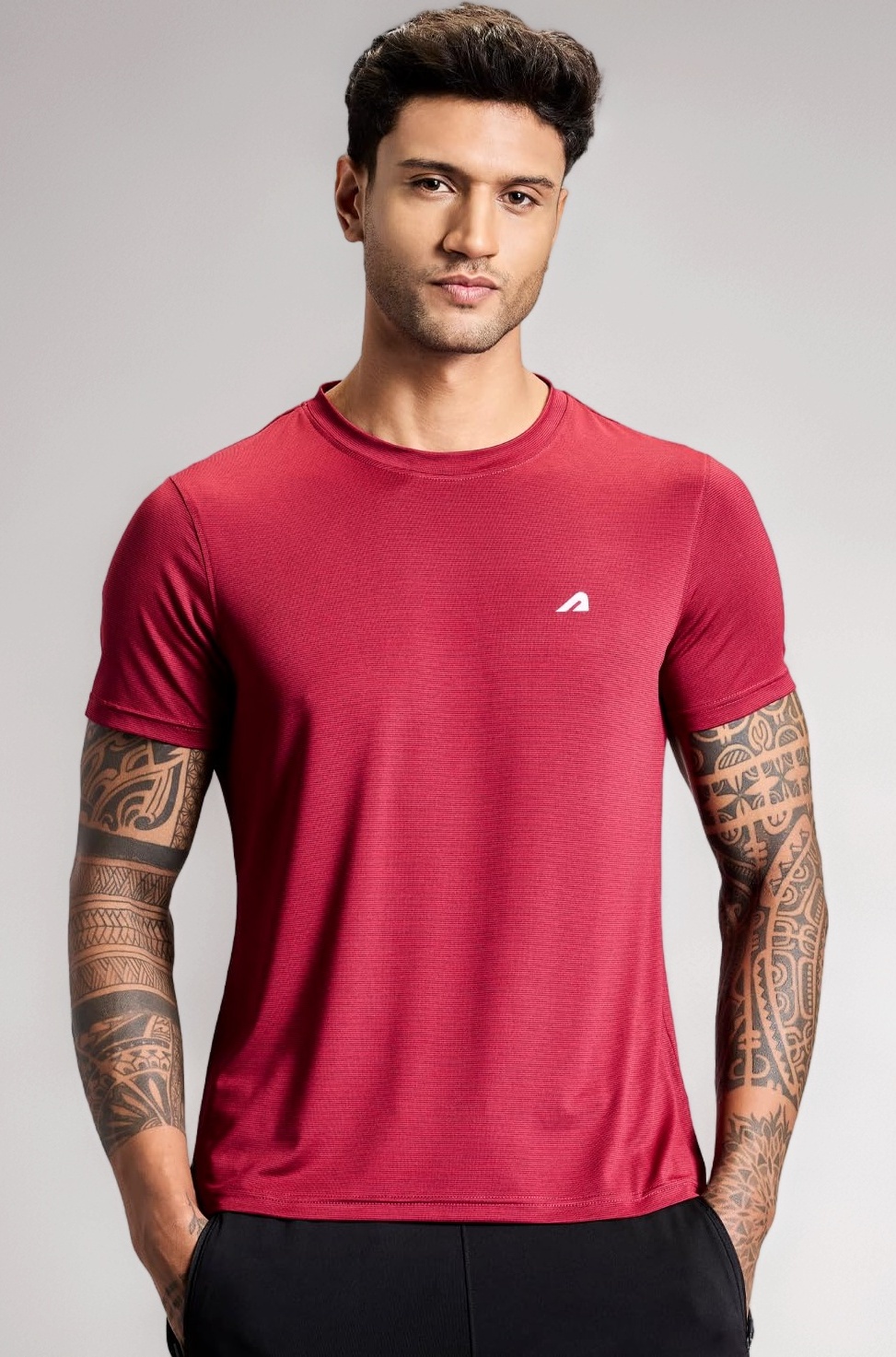 Gym Regular Fit T Shirt for Men Round Neck Active Tshirt for Men Quick Dry Active Wear T Shirts for Man Dry Fit T Shirts for Men for Gym & Sports Wear Anti Odor Training Tshirt for Men