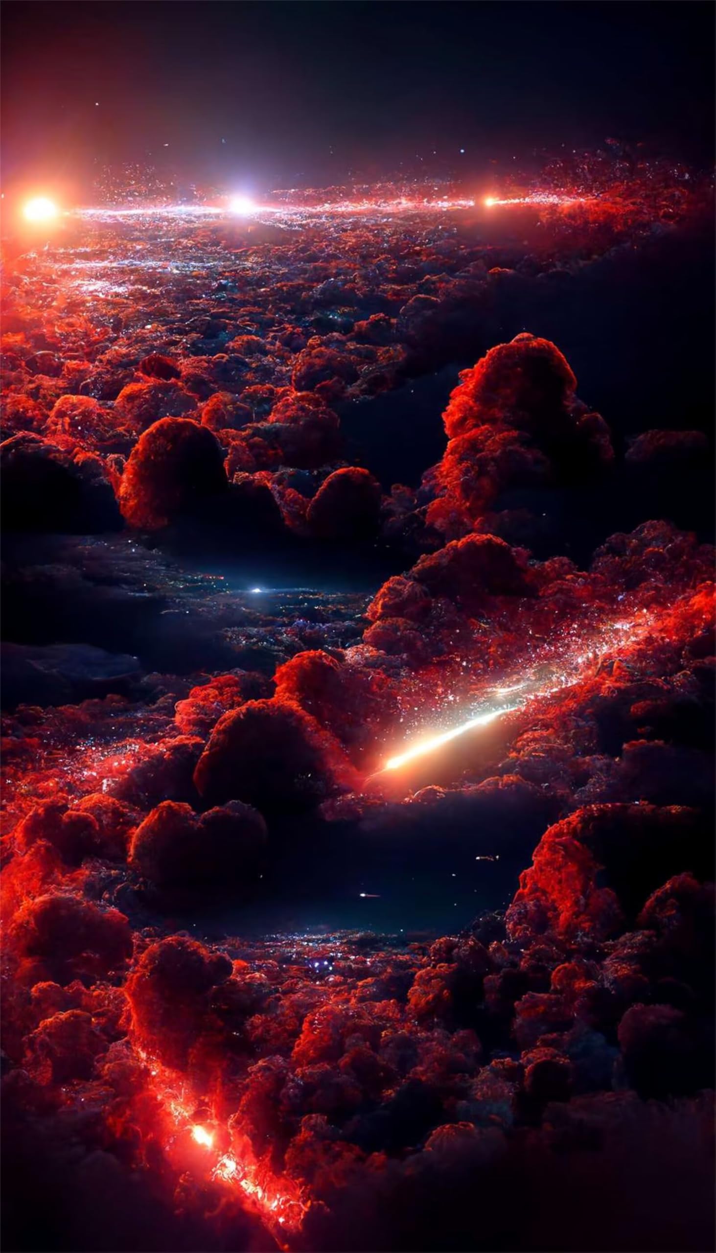 Puzzle dla dorosłych, 1200 elementów, Starry Red Sky Artwork Puzzle 75 x 50 cm, kolorowe puzzle "zrób to sam" do dekoracji domu, rodzinne puzzle dla początkujących i dzieci