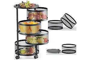 HOYRR Kitchen Rolling Storage Rack: Optimize Storage Space, Maximize Convenience