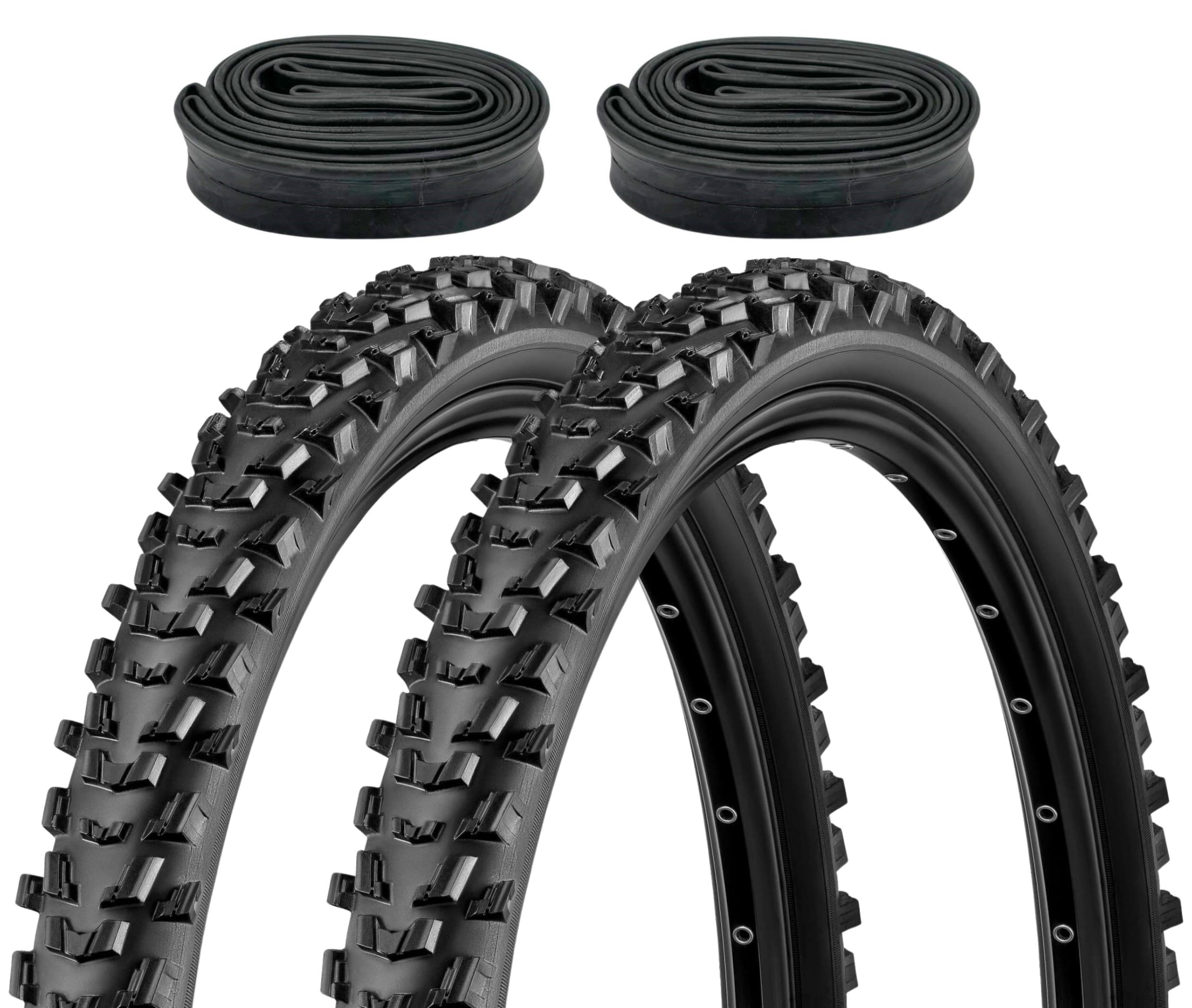 mountainbike reifen 24x1.95 F24Tyre 2er Set Fahrradreifen 24x1,95 Zoll 50-507 mit AV Schläuchen | Autoventil MTB Offroad Color/ Size:Black Red - Large Abus Kinderfahrradhelm Smooty 2.0 Innenlagerwerkzeug