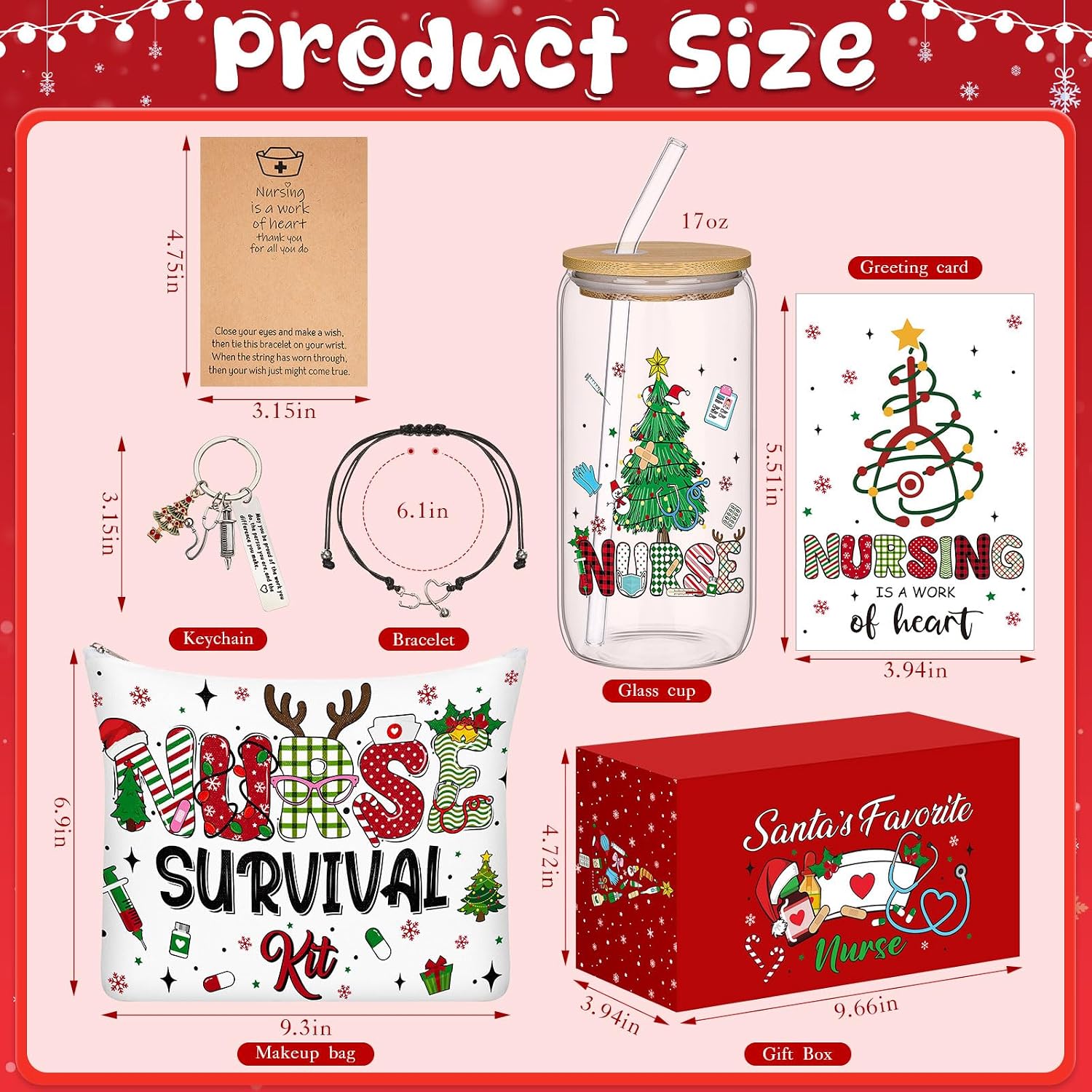 Weysat Nurse Christian Gift Basket for Women, Religious Christmas Nativity