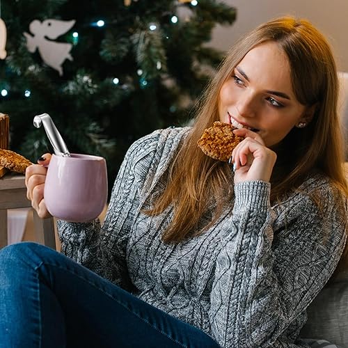 Miniatura 7 de Paquete de 2 infusores de té, infusor de té de malla fina para té de hojas sueltas, colador de acero inoxidable con 2 cepillos y clip para té de