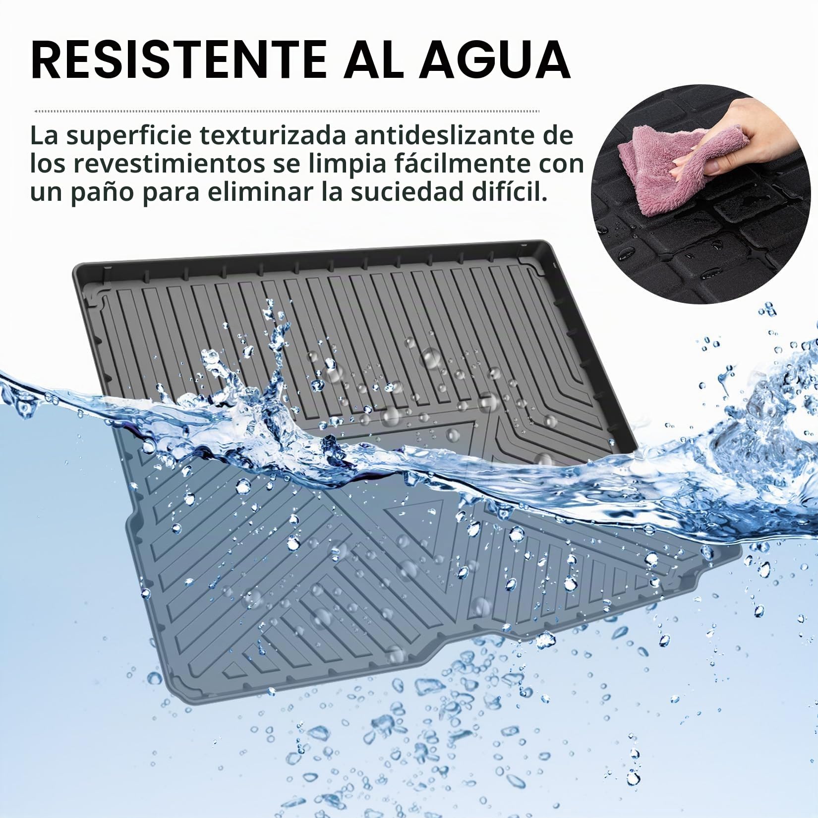 PSLER Coche Protección Impermeable Estera de Arranque de Bandeja de Equipaje para GLC 2016-2022(No Aplicable Copa Version)