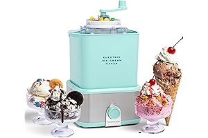 Nostalgia Electric Ice Cream Maker with Candy Crusher