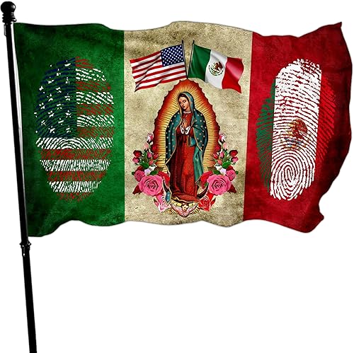 Bandera de México, banderas mexicano-americanas para exteriores, 3 x 5, doble cara, México, Estados Unidos, bandera de la amistad, bandera