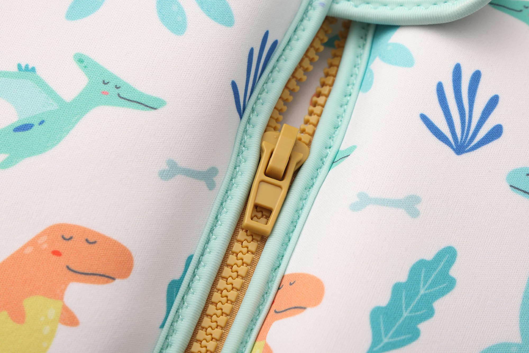 Chaleco de natación para niños de 3 a 6 años, diseño de dinosaurio, cremallera segura y cinturón ajustable, material de alta calidad sin químicos nocivos