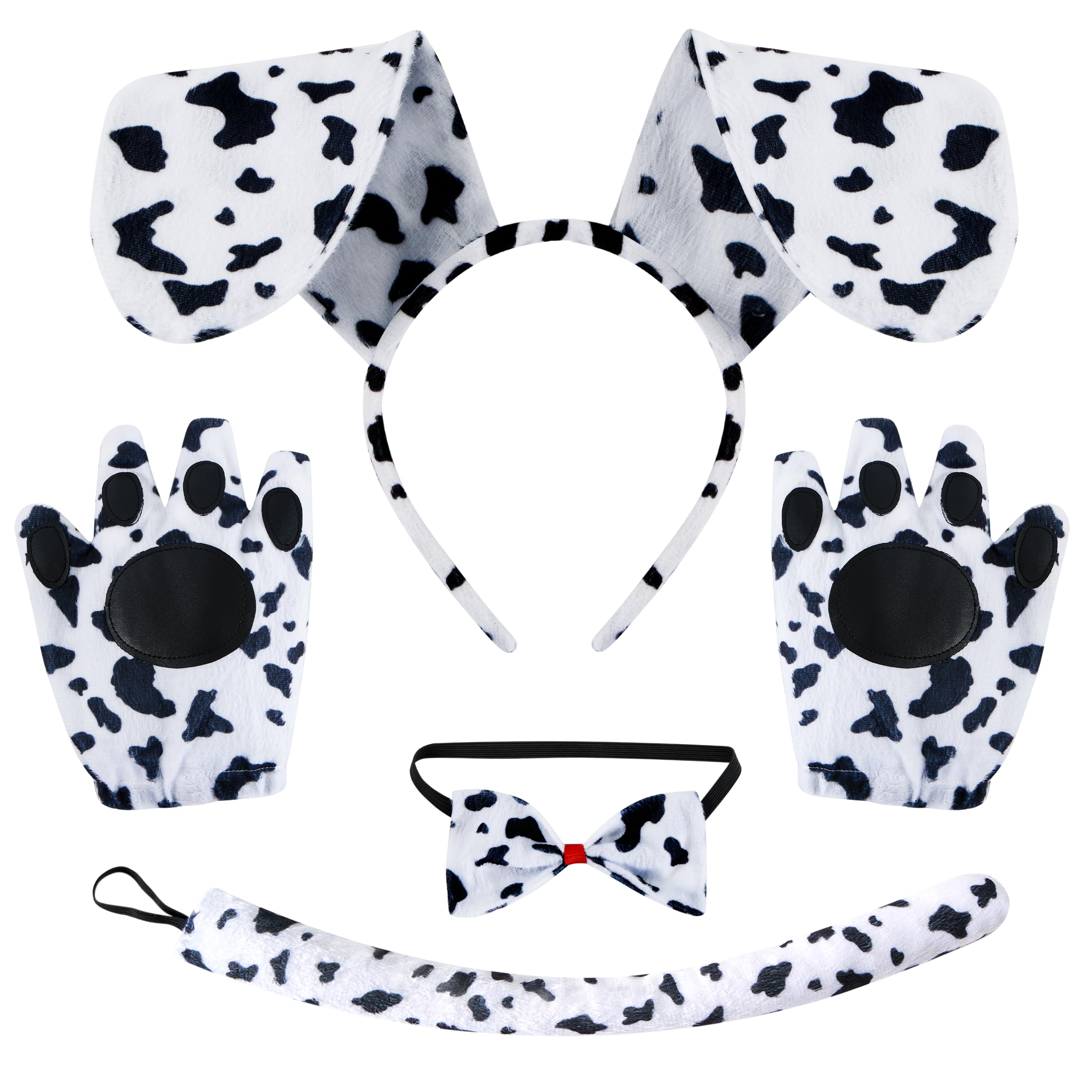 Costume Dalmatien Adulte Blanc Tacheté - Veste + Pantalon Assorti Idéal Halloween & EVG (XLarge)