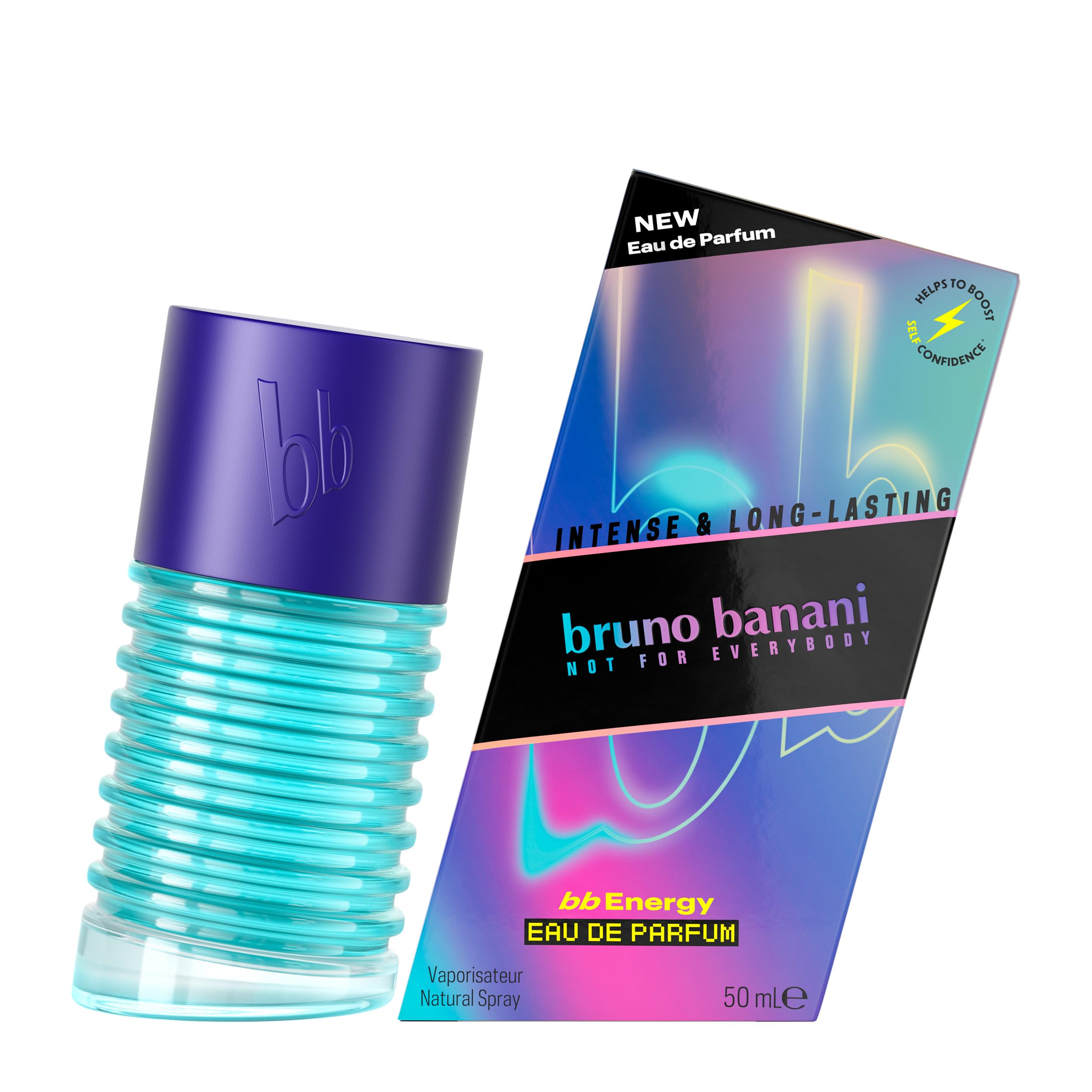 bruno banani bb Energy Eau de Parfum für Ihn, holziger, maskuliner Fougère-Duft, der Selbstvertrauen weckt, vegane Formel, 50 ml – Ansicht 2