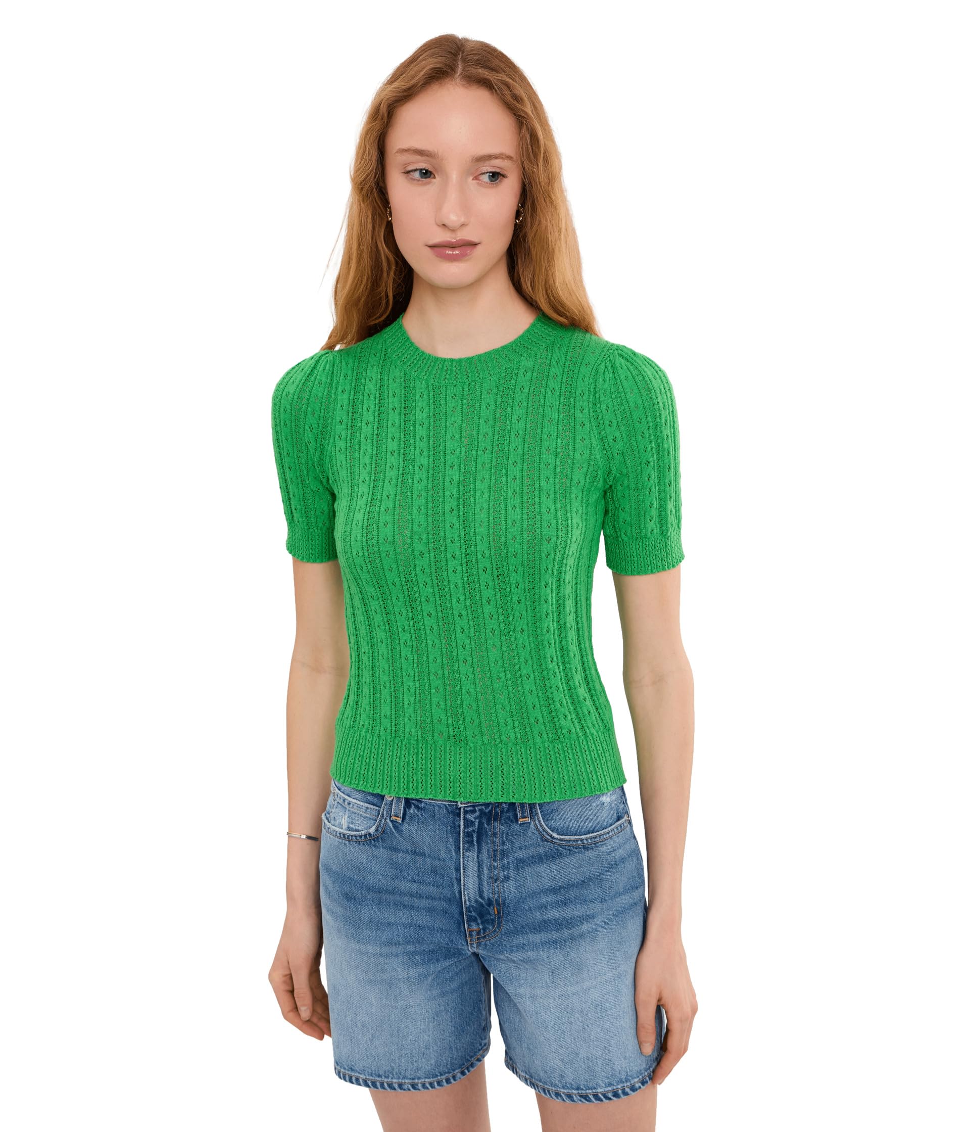 525 america Women's Arden Pointelle Puff Sleeve Pullover-picture-42