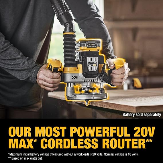DEWALT 20V MAX XR 2-1/4 Peak HP Plunge Router (Tool Only) (DCW620B)