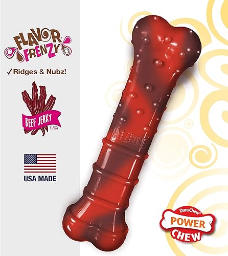 Miniatura 2 de Nylabone Flavor Frenzy Power Chew - Juguete masticable para perros sabor carne seca, tamaño pequeñoregular, 1pieza